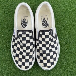 Vans Kids Black and White Checkered Sneakers